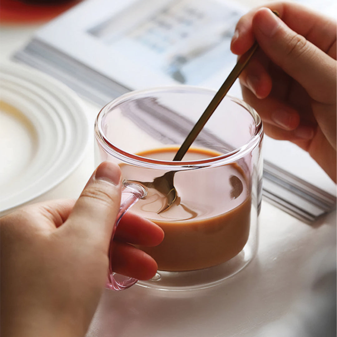 Tinted Glass Mug for Hot Beverages