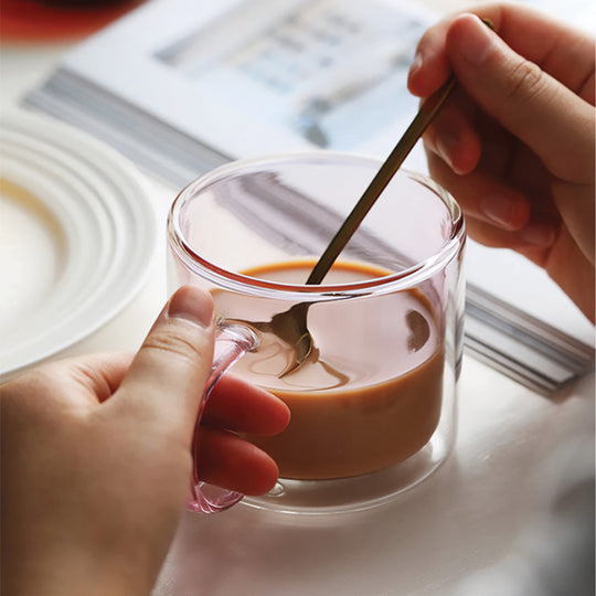Tinted Glass Mug for Hot Beverages