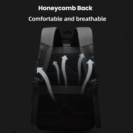 Men's 14-Inch Laptop Backpack - Waterproof Large Capacity Business Commuter Backpack (Black)