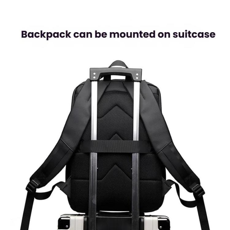 Men's 14-Inch Laptop Backpack - Waterproof Large Capacity Business Commuter Backpack (Black)
