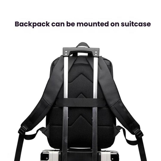 Men's 14-Inch Laptop Backpack - Waterproof Large Capacity Business Commuter Backpack (Black)