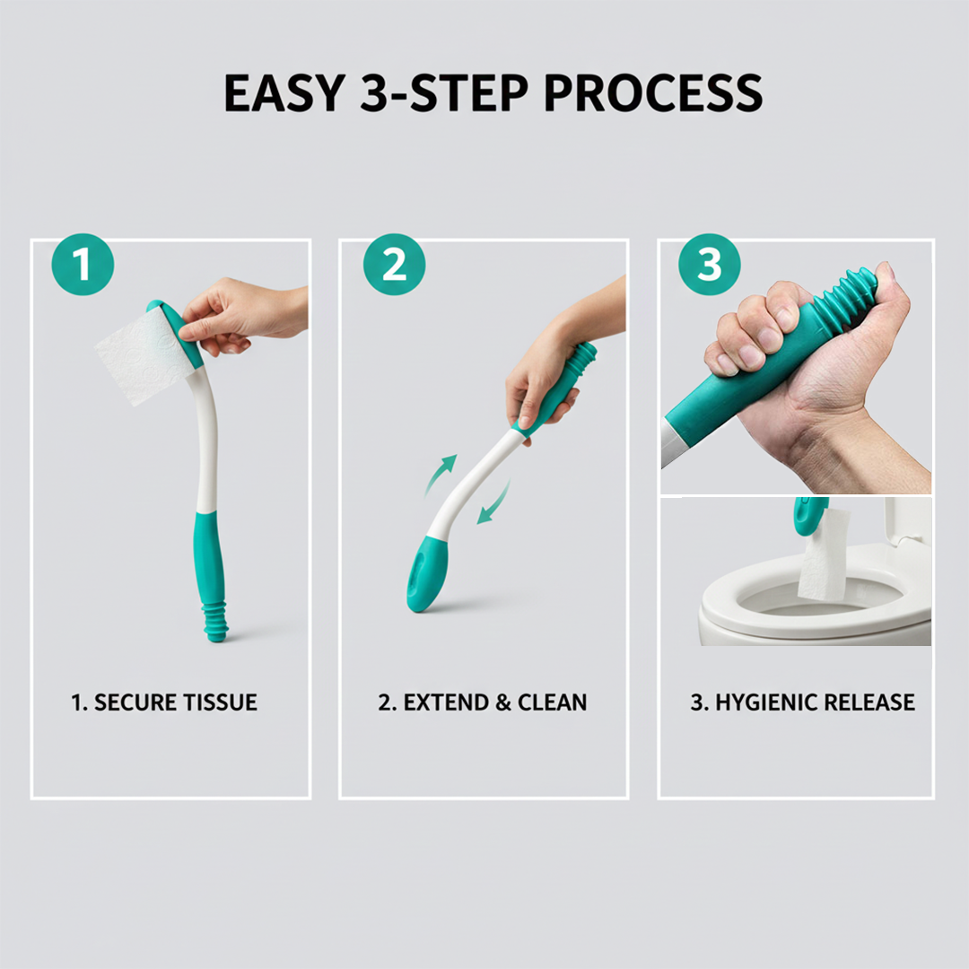 Toilet Aid Tool - Long Reach - Tissue Holder