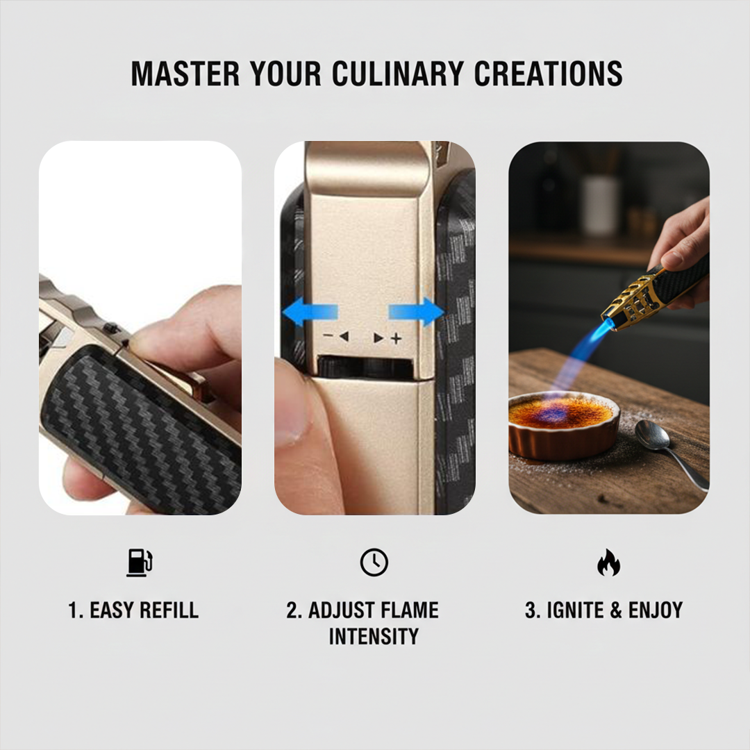 Torch Lighter - Adjustable Flame - Wind Resistant