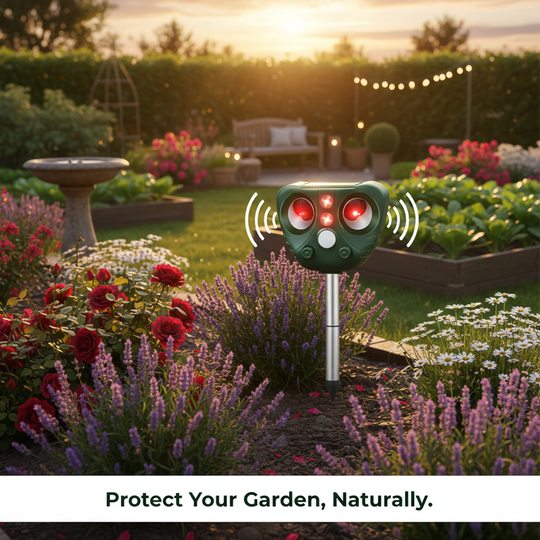 Ultrasonic Bird Repeller - Solar Powered - Outdoor Device
