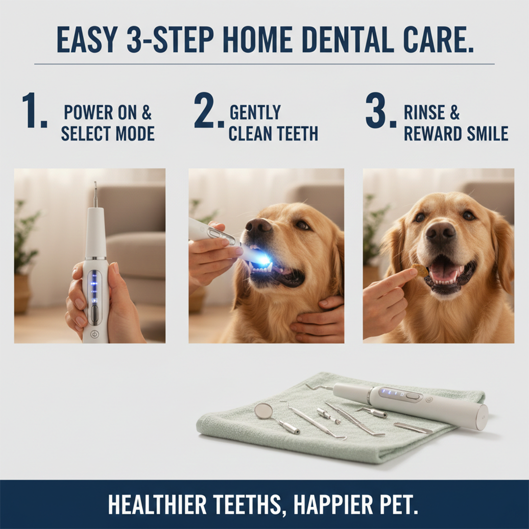 Ultrasonic Dog Plaque - Tartar Remover for At - Home Dental Care