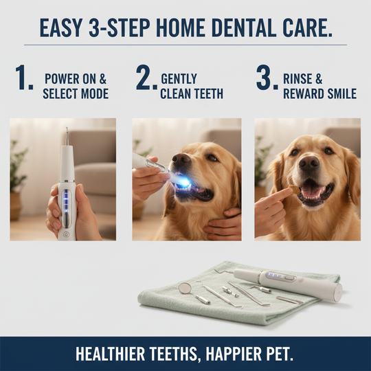 Ultrasonic Dog Plaque - Tartar Remover for At - Home Dental Care