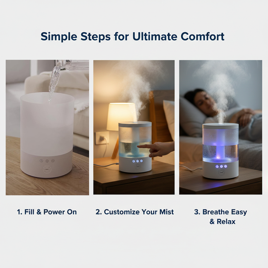 Ultrasonic Humidifier - Cool Mist - Large Room
