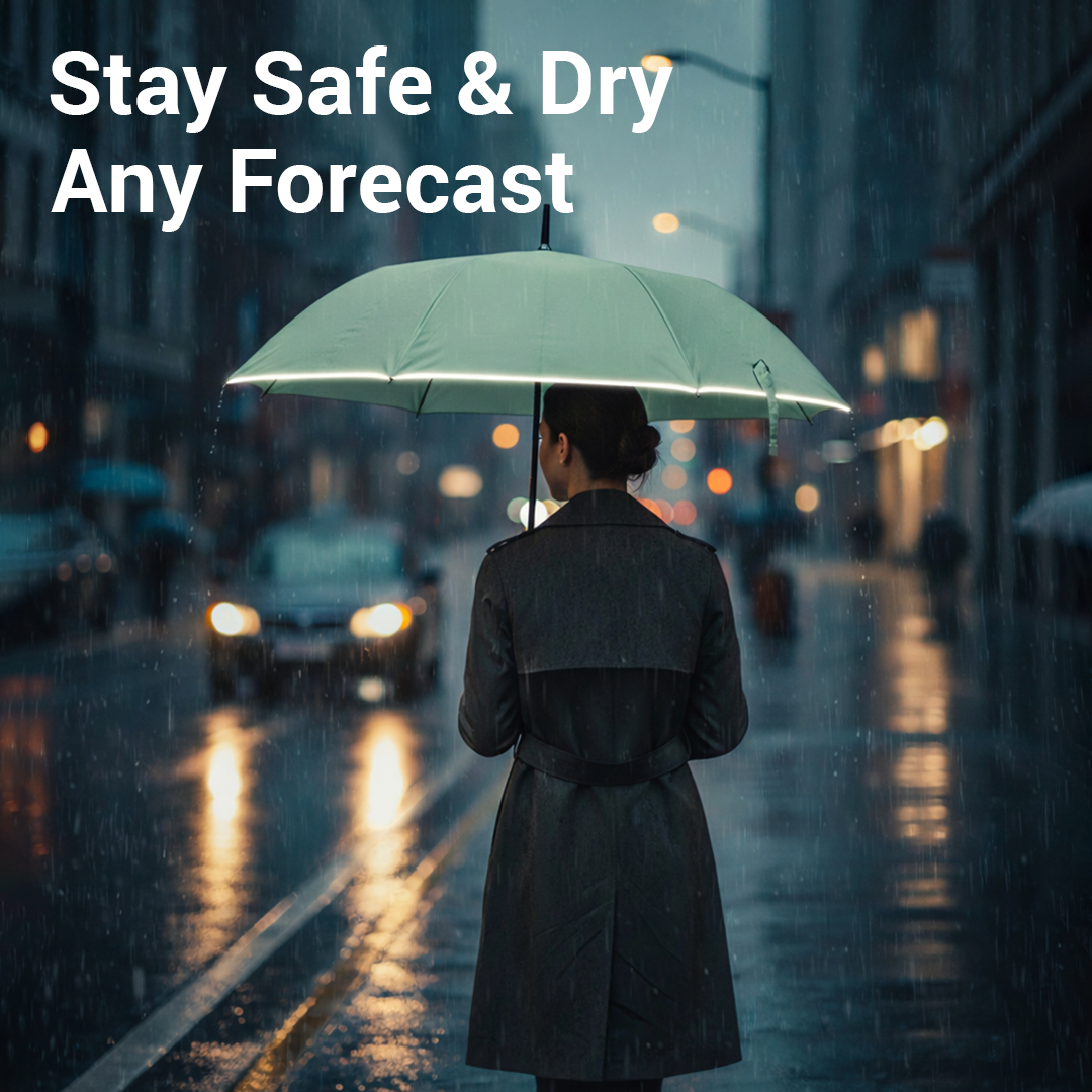 Umbrella - Reflective Trim - Manual Folding