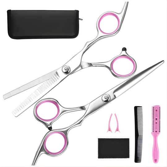 Haircutting Set with Stainless Steel Scissors and Accessories