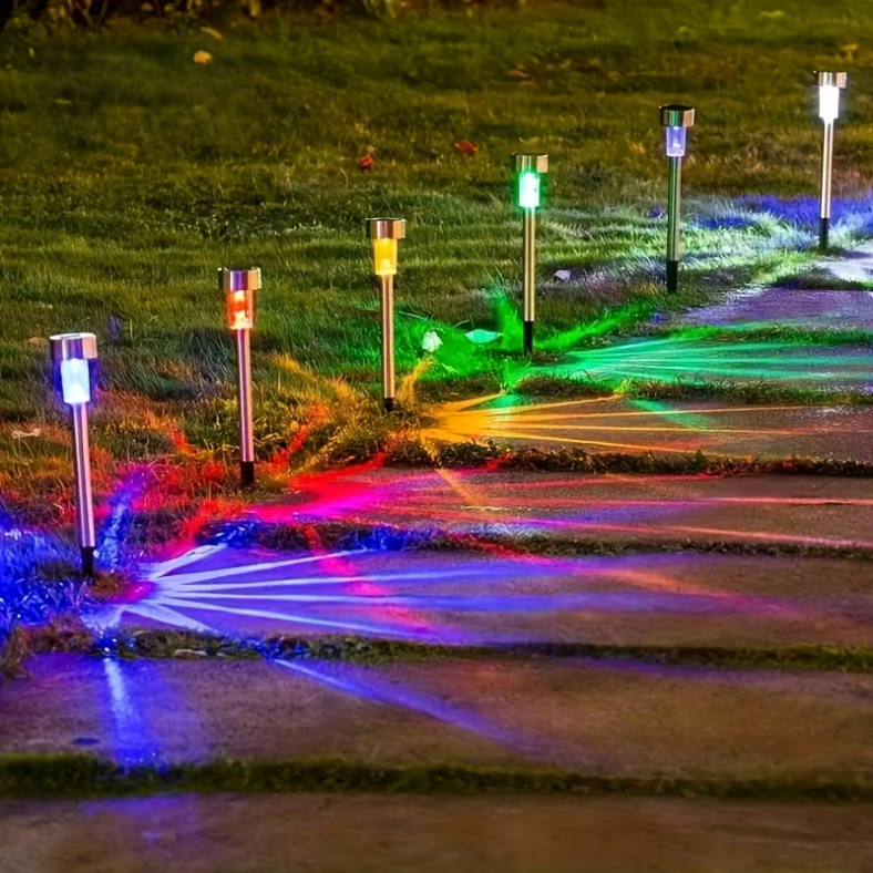 Solar Powered LED Fairy Lights for Garden and Yard Placement, Set of 10