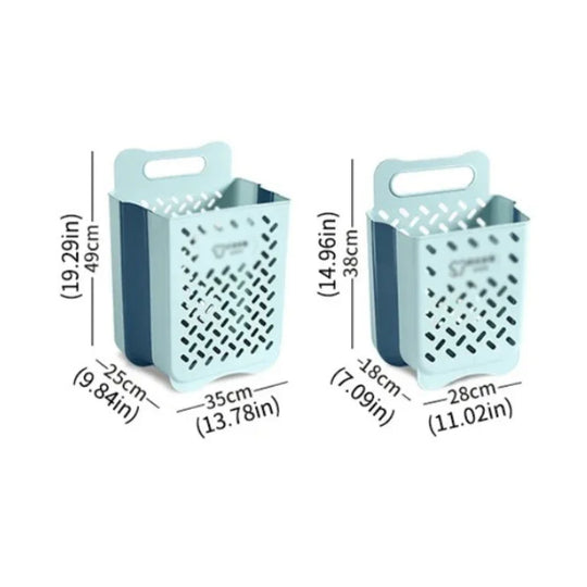 Wall-Mounted Laundry Basket - Foldable Design - Mesh Build