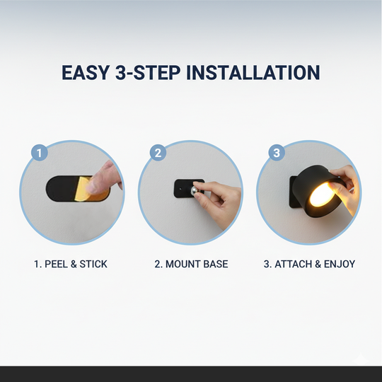 Wall Light - Rechargeable Design - Rotating Mount