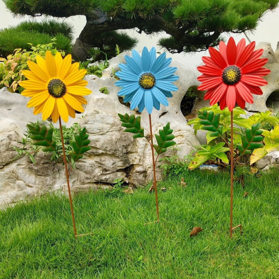 Whimsical Wind: Colourful Metal Windmill Decoration