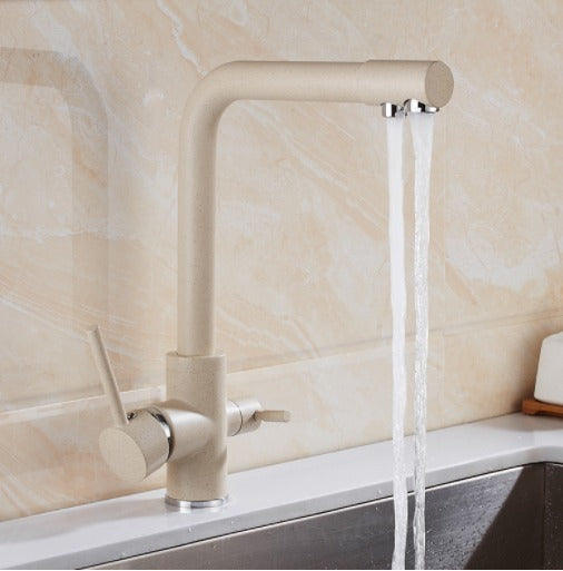 Filtered Water Kitchen Faucet with Double Handles