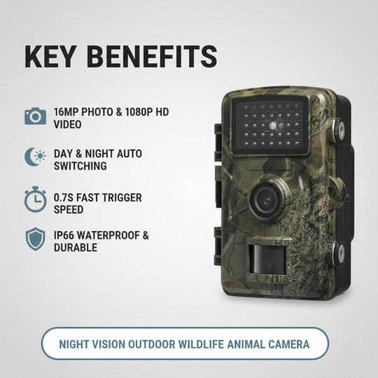 Wildlife Camera - Night Vision - Outdoor Monitoring