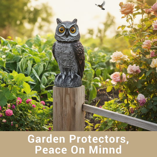 Wind - Activated Owl Decoy Set for Garden and Outdoor Areas