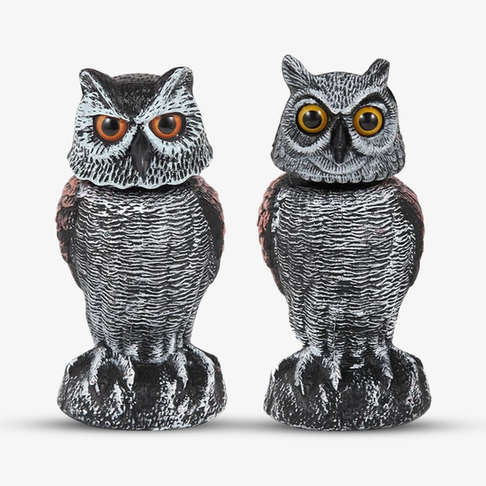 Wind - Activated Owl Decoy Set for Garden and Outdoor Areas