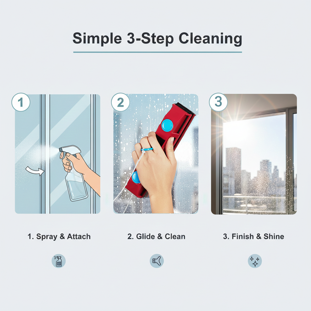 Window Cleaner - Magnetic Tool - Double Sided