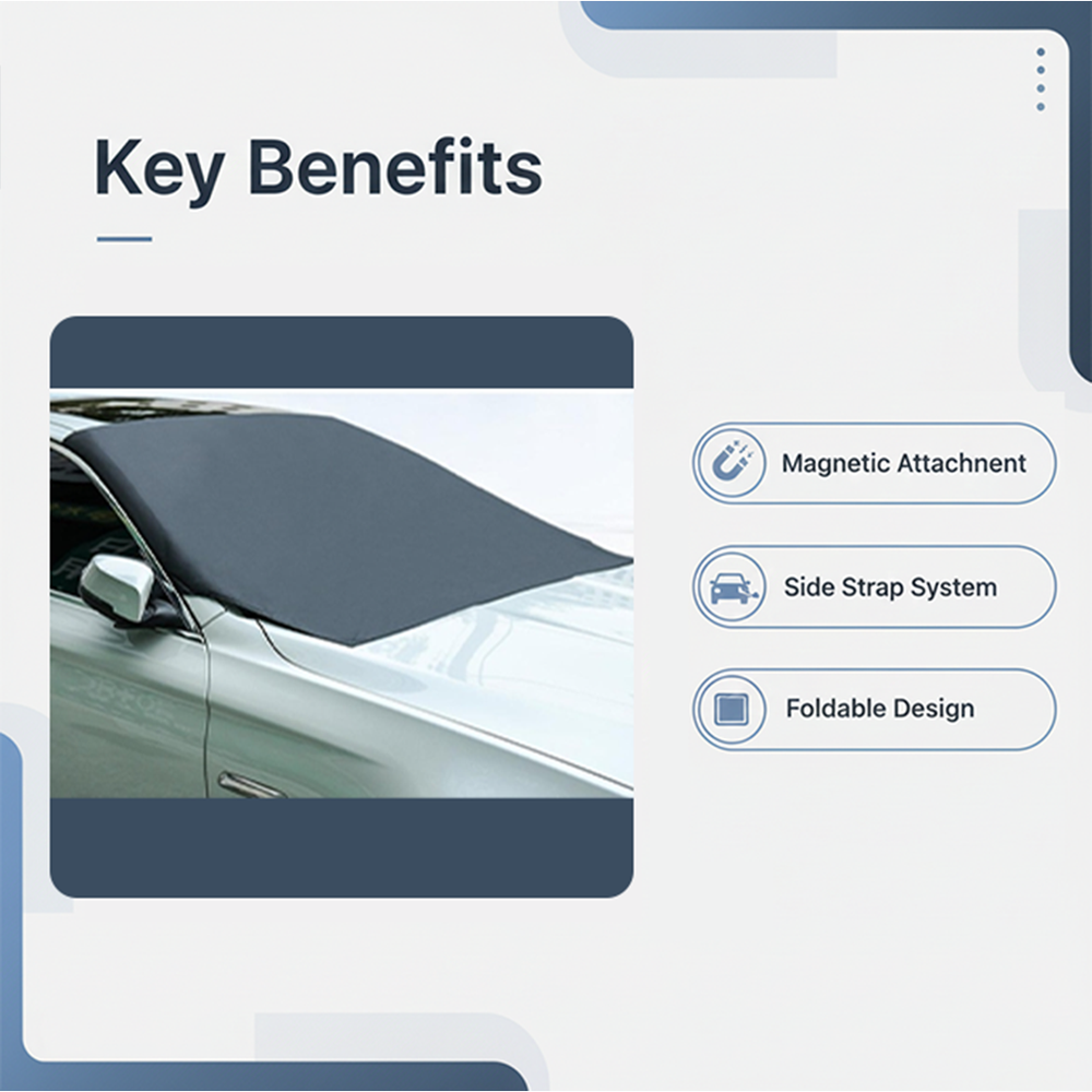 Windshield Cover - Magnetic Design - Outdoor Protection