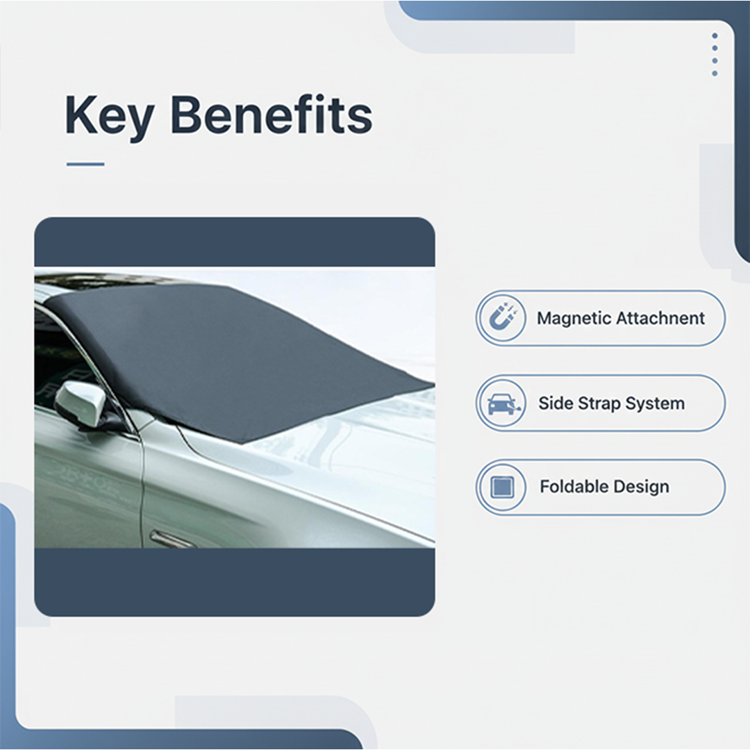 Windshield Cover - Magnetic Design - Outdoor Protection