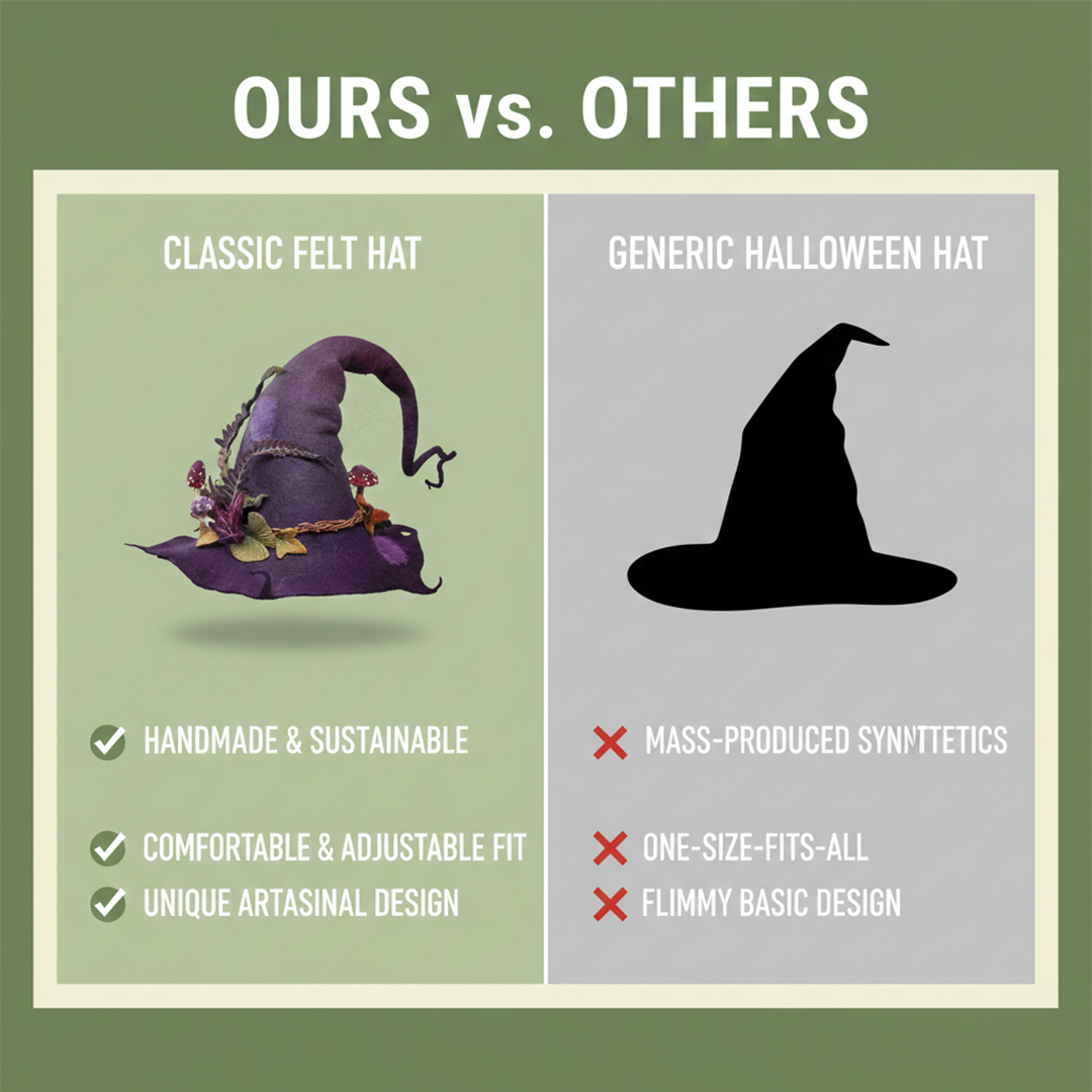 Witch Hat - Felt Costume - Halloween Party