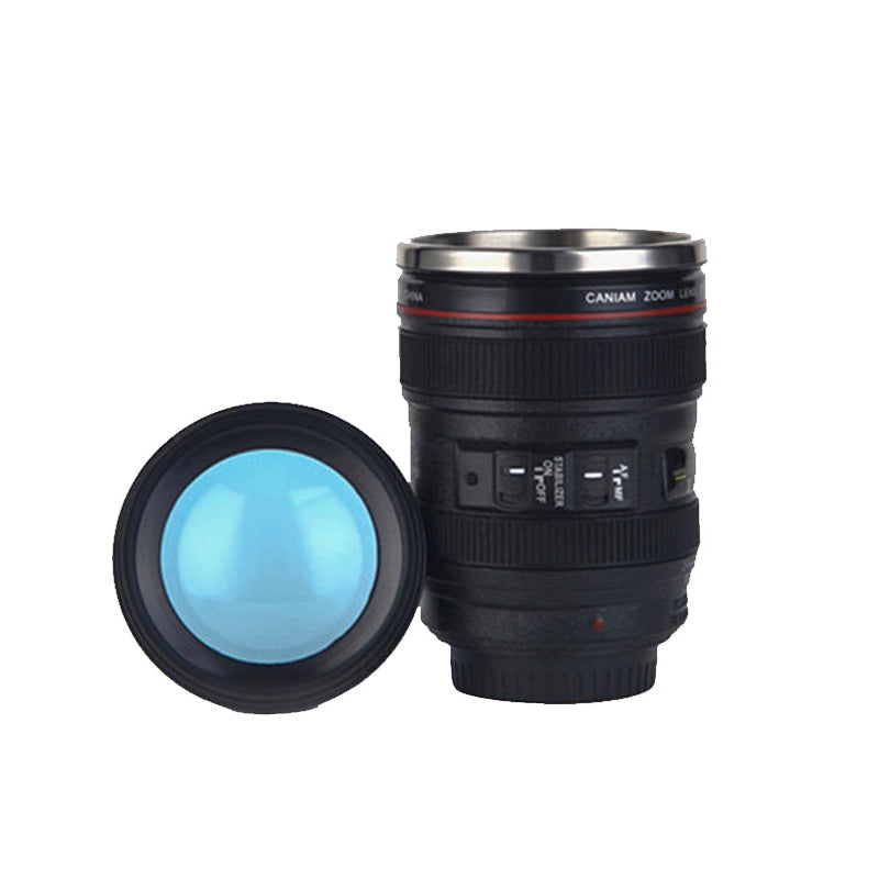 Camera Lens Inspired Insulated Coffee Mug