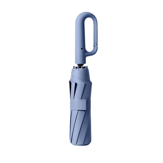 Wind-Resistant Automatic Folding Umbrella with Large Buckle Handle – Compact & Durable