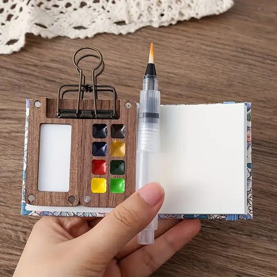 Mobile Watercolour Paint Box Set with 24 Colours