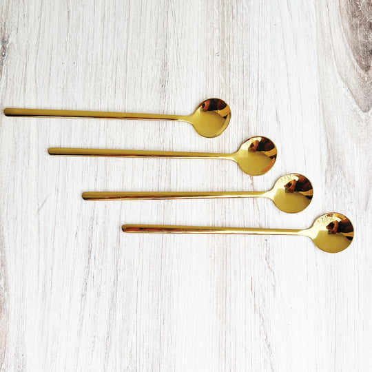 Trendy Espresso & Dessert Spoon Set - 4 Pieces