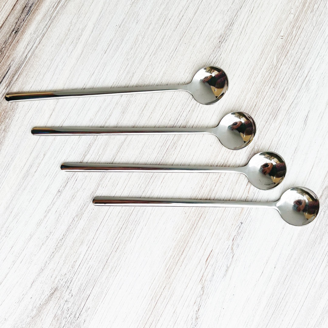 Trendy Espresso & Dessert Spoon Set - 4 Pieces