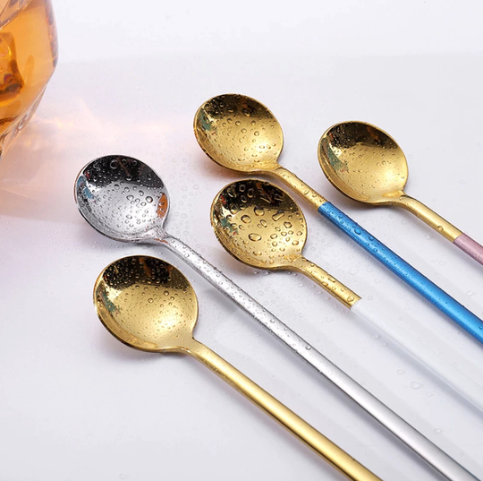 Trendy Espresso & Dessert Spoon Set - 4 Pieces