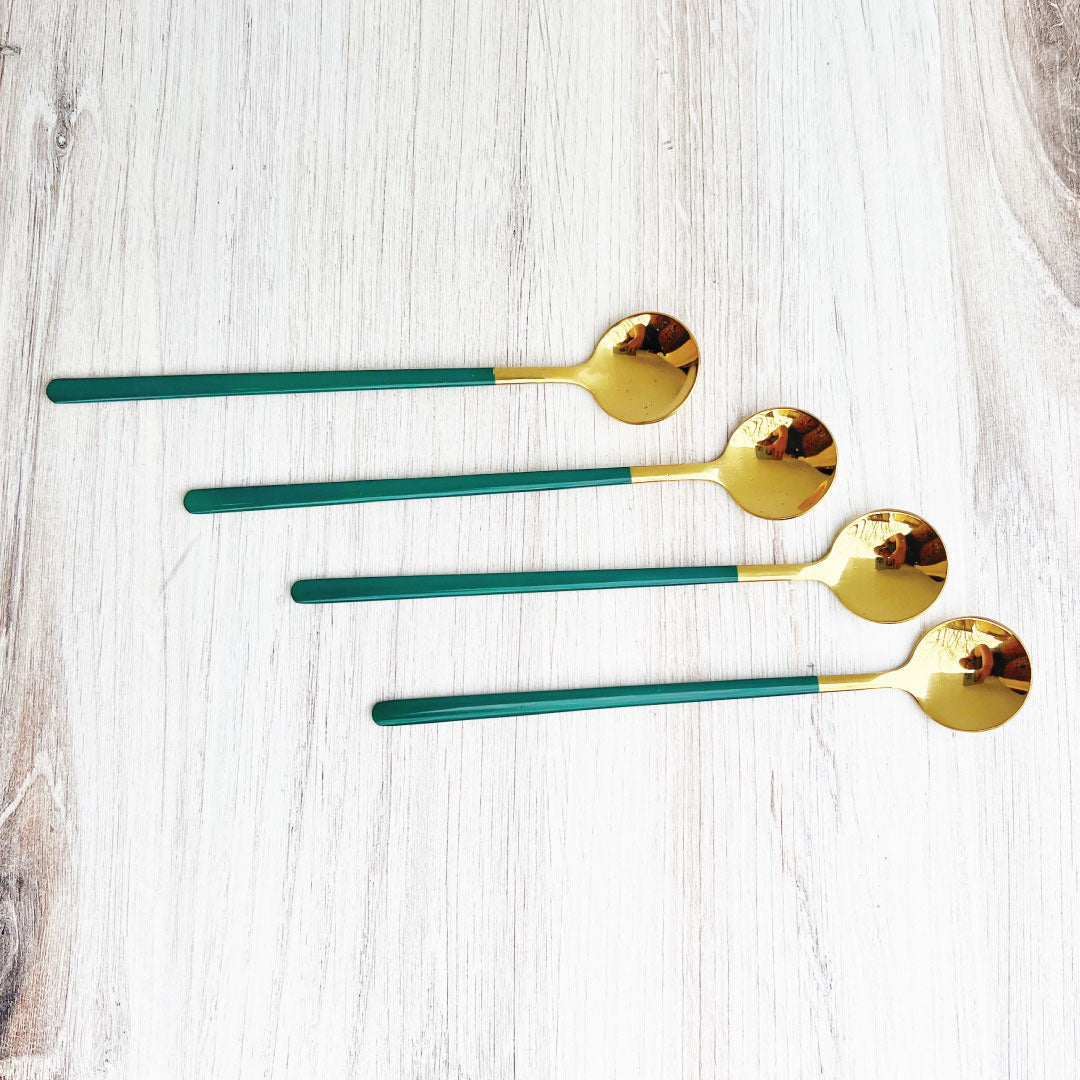 Trendy Espresso & Dessert Spoon Set - 4 Pieces