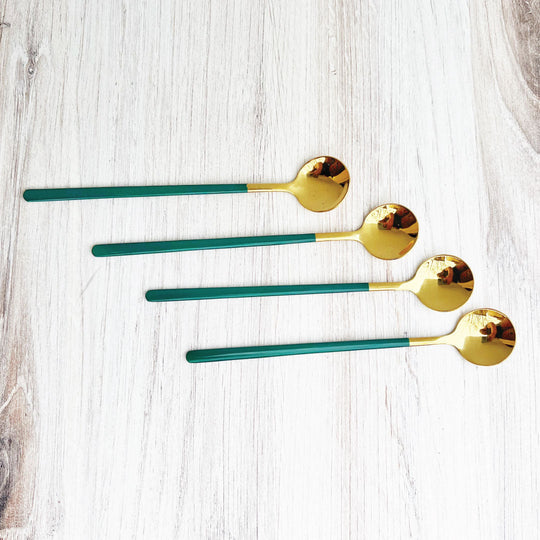 Trendy Espresso & Dessert Spoon Set - 4 Pieces