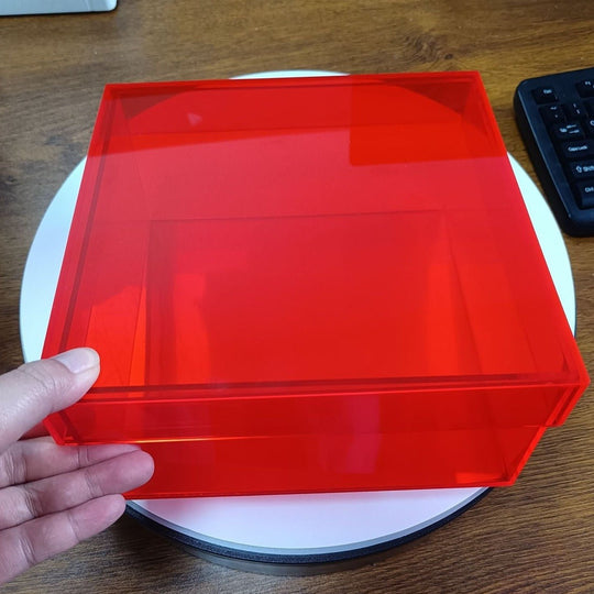 Colourful Acrylic Storage Organiser Box with Lid