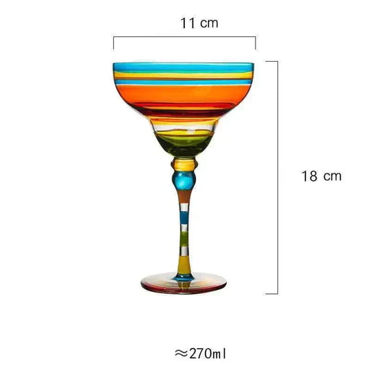 Colourful Margarita Cocktail Glass