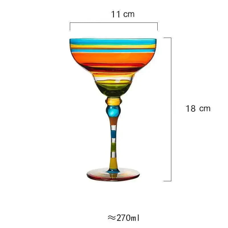 Colourful Margarita Cocktail Glass