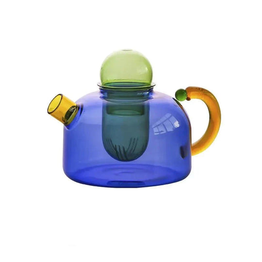 Contrasting Colour Translucent Teapot & Cup Set