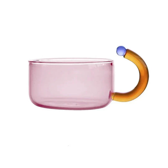 Contrasting Colour Glass Teapot Set – Stylish & Heat Resistant Design