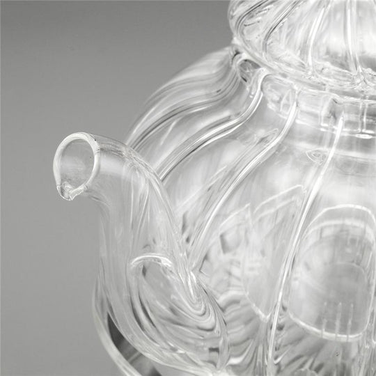 Crystal Clear Glass Teapot Set