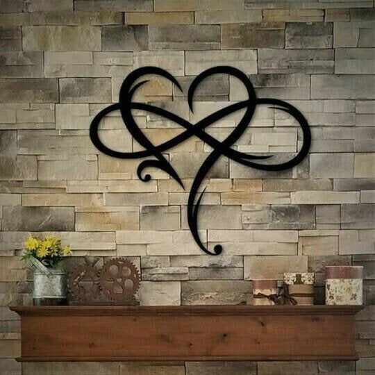 Heart Infinity - Steel Wall Decoration Metal Wall Art