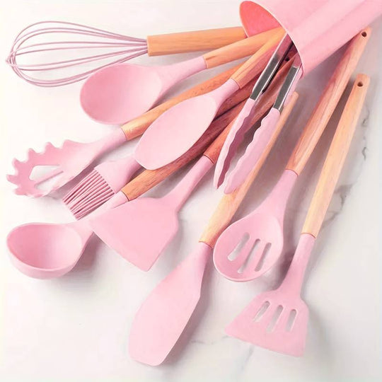 Silicone Kitchen Tools Set – Heat Resistant and Scratch Resistant
