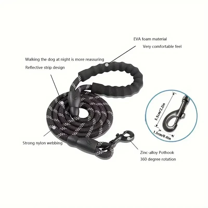 Reflective Dog Lead with Padded Handle