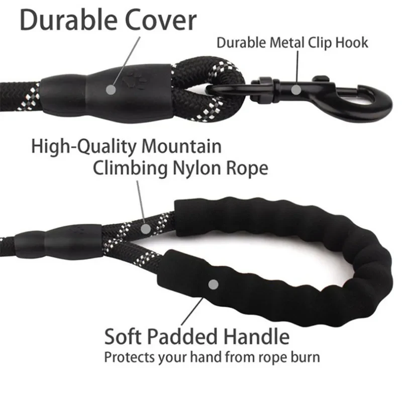 Reflective Dog Lead with Padded Handle