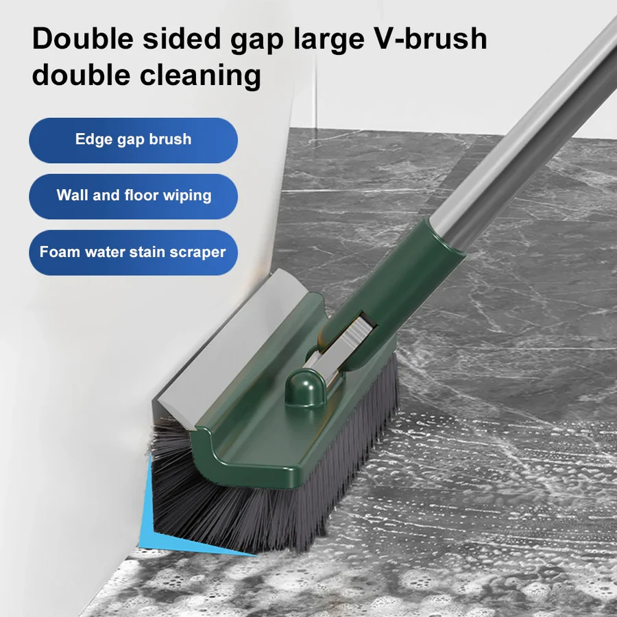 Long Handle Floor Scrub Brush with Stiff Bristles