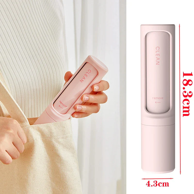 Reusable Lint Roller with Built-in Pet Hair Remover Brush