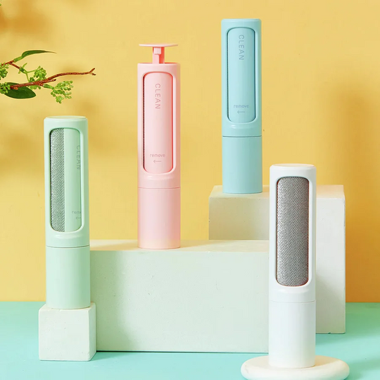 Reusable Lint Roller with Built-in Pet Hair Remover Brush