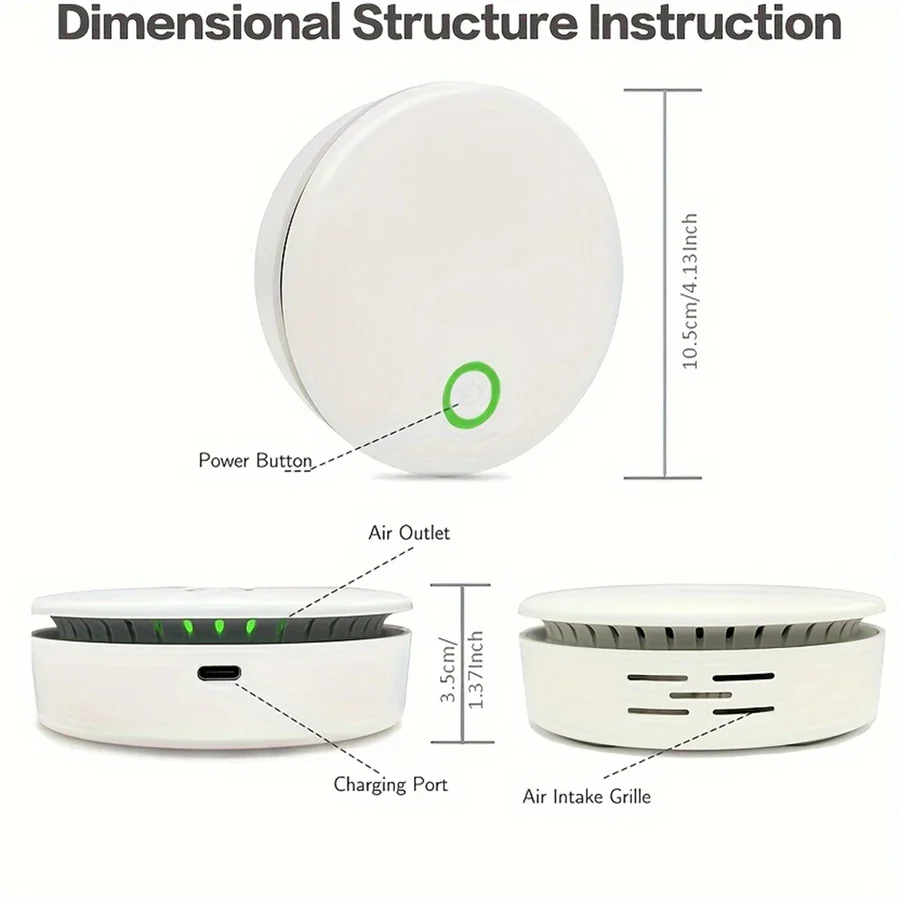 Portable Air Purifier and Odour Reducer with Negative Ion and Ozone Technology