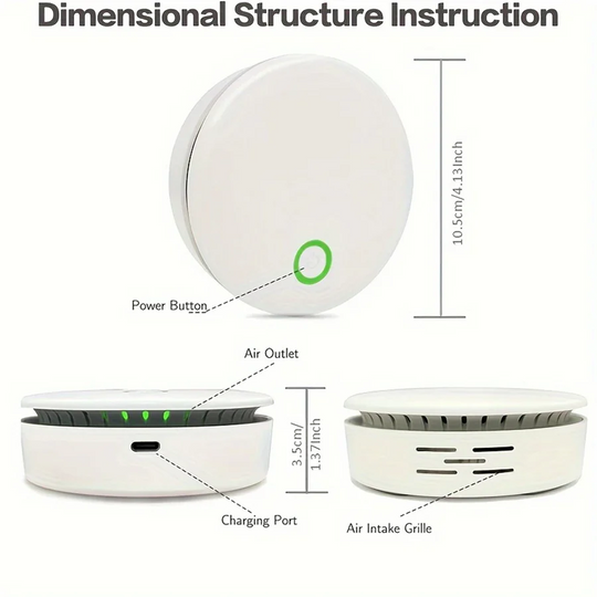 Portable Air Purifier and Odour Reducer with Negative Ion and Ozone Technology