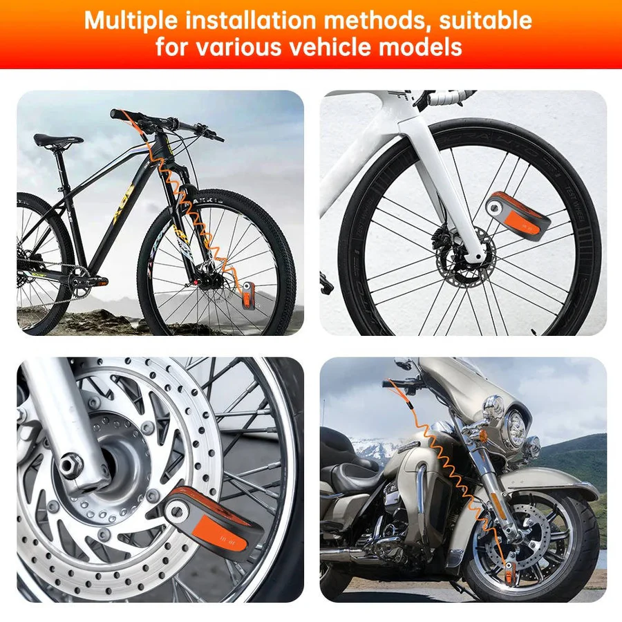 Motorcycle Disc Lock Alarm with 120dB Siren