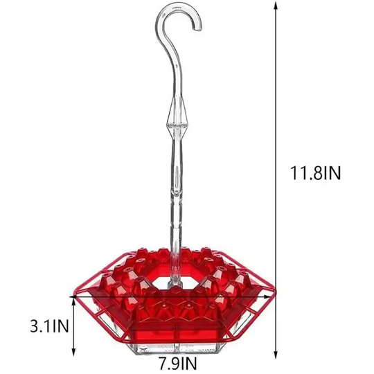 Hanging Hummingbird Feeder Leak-Proof Design with Ant Protection & Perch